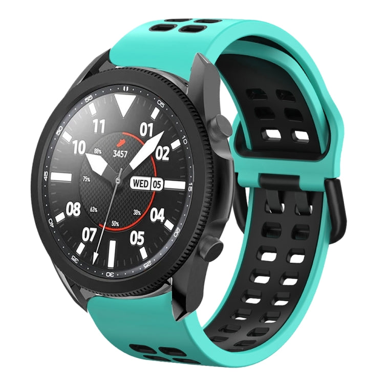 Bracelete de relógio em silicone respirável bicolor 20mm, para Samsung Galaxy Watch 5 Pro 45mm, para Samsung Galaxy Watch 4 40mm