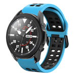 Bracelete de relógio em silicone respirável bicolor 20mm, para Samsung Galaxy Watch 5 Pro 45mm, para Samsung Galaxy Watch 4 40mm