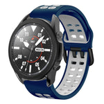 Bracelete de relógio em silicone respirável bicolor 20mm, para Samsung Galaxy Watch 5 Pro 45mm, para Samsung Galaxy Watch 4 40mm