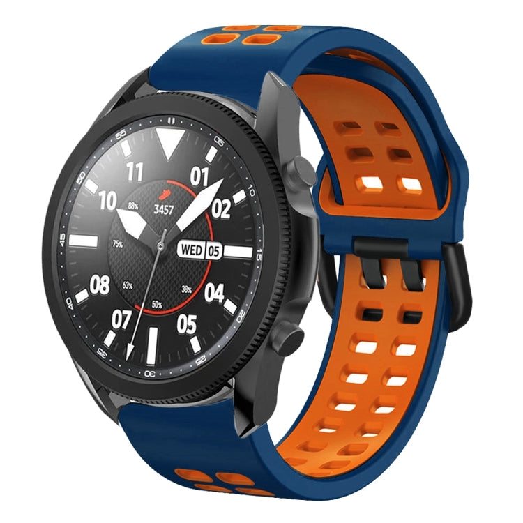Bracelete de relógio em silicone respirável bicolor 20mm, para Samsung Galaxy Watch 5 Pro 45mm, para Samsung Galaxy Watch 4 40mm