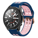 Bracelete de relógio em silicone respirável bicolor 20mm, para Samsung Galaxy Watch 5 Pro 45mm, para Samsung Galaxy Watch 4 40mm