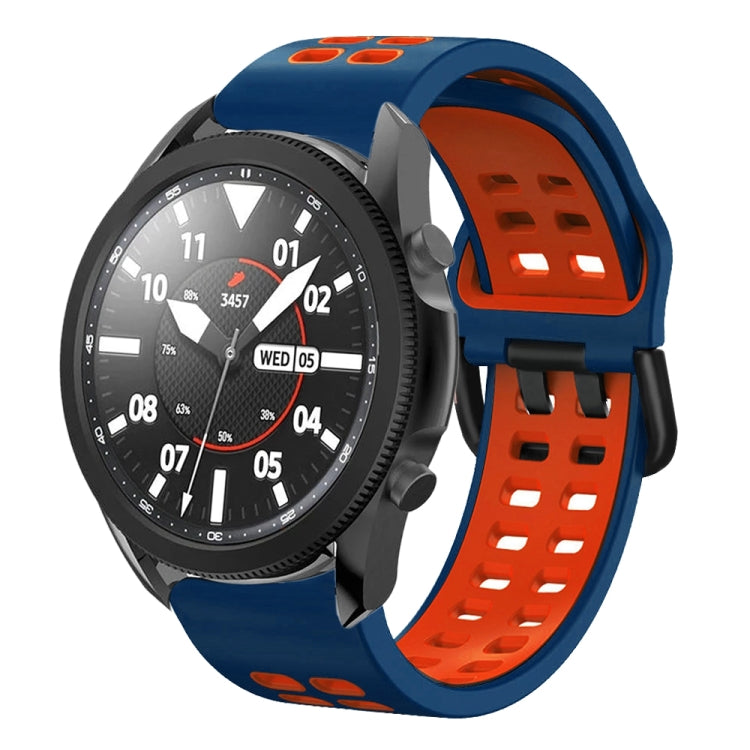 Bracelete de relógio em silicone respirável bicolor 20mm, para Samsung Galaxy Watch 5 Pro 45mm, para Samsung Galaxy Watch 4 40mm