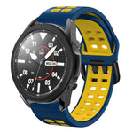 Bracelete de relógio em silicone respirável bicolor 20mm, para Samsung Galaxy Watch 5 Pro 45mm, para Samsung Galaxy Watch 4 40mm