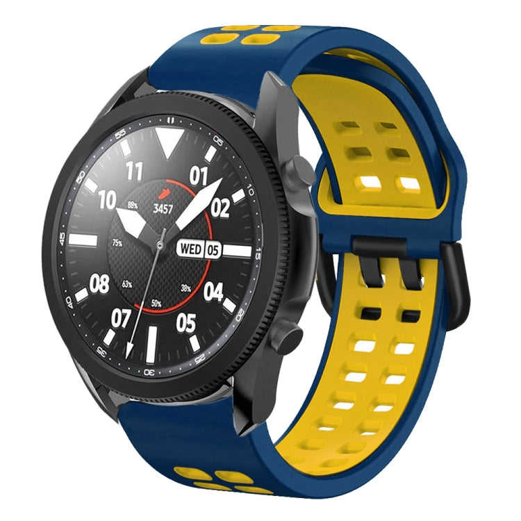 Bracelete de relógio em silicone respirável bicolor 20mm, para Samsung Galaxy Watch 5 Pro 45mm, para Samsung Galaxy Watch 4 40mm