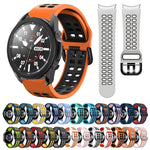 Bracelete de relógio em silicone respirável bicolor 20mm, para Samsung Galaxy Watch 5 Pro 45mm, para Samsung Galaxy Watch 4 40mm
