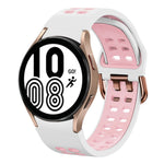 Bracelete de relógio em silicone respirável bicolor 20mm, para Samsung Galaxy Watch 5 Pro 45mm, para Samsung Galaxy Watch 4 40mm
