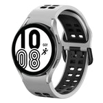 Bracelete de relógio em silicone respirável bicolor 20mm, para Samsung Galaxy Watch 5 Pro 45mm, para Samsung Galaxy Watch 4 40mm