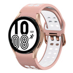 Bracelete de relógio em silicone respirável bicolor 20mm, para Samsung Galaxy Watch 5 Pro 45mm, para Samsung Galaxy Watch 4 40mm
