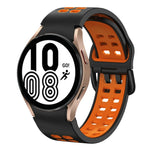 Bracelete de relógio em silicone respirável bicolor 20mm, para Samsung Galaxy Watch 5 Pro 45mm, para Samsung Galaxy Watch 4 40mm