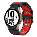 Bracelete de relógio em silicone respirável bicolor 20mm, para Samsung Galaxy Watch 5 Pro 45mm, para Samsung Galaxy Watch 4 40mm