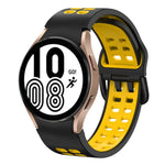 Bracelete de relógio em silicone respirável bicolor 20mm, para Samsung Galaxy Watch 5 Pro 45mm, para Samsung Galaxy Watch 4 40mm