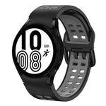 Bracelete de relógio em silicone respirável bicolor 20mm, para Samsung Galaxy Watch 5 Pro 45mm, para Samsung Galaxy Watch 4 40mm