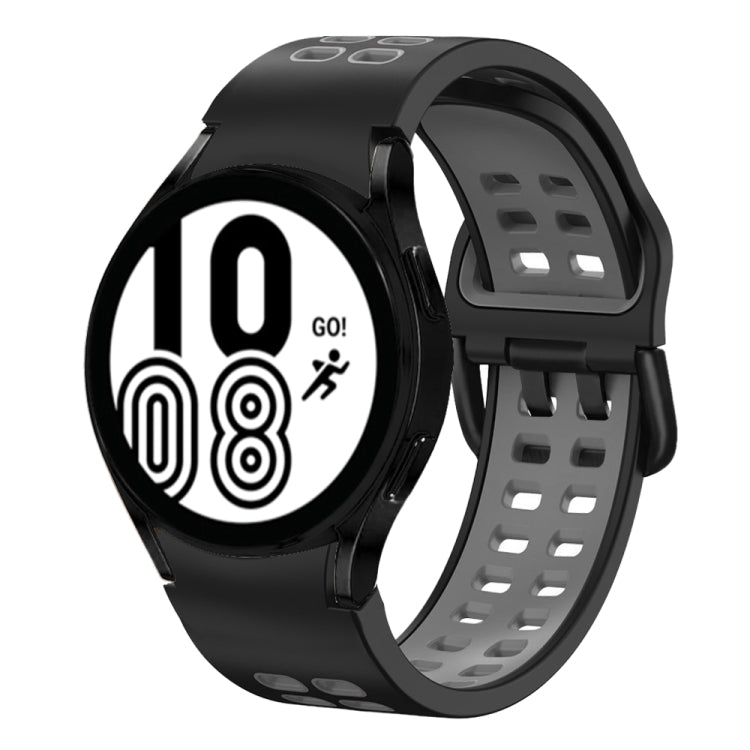 Bracelete de relógio em silicone respirável bicolor 20mm, para Samsung Galaxy Watch 5 Pro 45mm, para Samsung Galaxy Watch 4 40mm