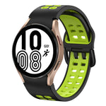 Bracelete de relógio em silicone respirável bicolor 20mm, para Samsung Galaxy Watch 5 Pro 45mm, para Samsung Galaxy Watch 4 40mm