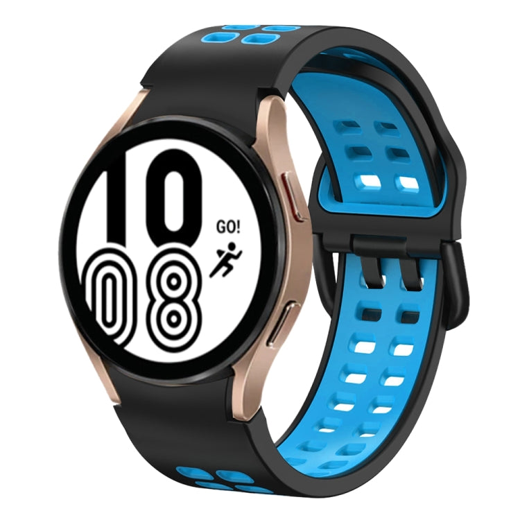 Bracelete de relógio em silicone respirável bicolor 20mm, para Samsung Galaxy Watch 5 Pro 45mm, para Samsung Galaxy Watch 4 40mm