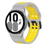 Bracelete de relógio em silicone respirável bicolor 20mm, para Samsung Galaxy Watch 5 Pro 45mm, para Samsung Galaxy Watch 4 40mm