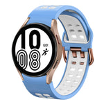 Bracelete de relógio em silicone respirável bicolor 20mm, para Samsung Galaxy Watch 5 Pro 45mm, para Samsung Galaxy Watch 4 40mm