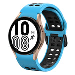 Bracelete de relógio em silicone respirável bicolor 20mm, para Samsung Galaxy Watch 5 Pro 45mm, para Samsung Galaxy Watch 4 40mm