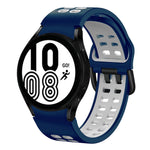 Bracelete de relógio em silicone respirável bicolor 20mm, para Samsung Galaxy Watch 5 Pro 45mm, para Samsung Galaxy Watch 4 40mm
