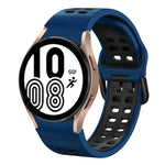 Bracelete de relógio em silicone respirável bicolor 20mm, para Samsung Galaxy Watch 5 Pro 45mm, para Samsung Galaxy Watch 4 40mm