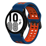 Bracelete de relógio em silicone respirável bicolor 20mm, para Samsung Galaxy Watch 5 Pro 45mm, para Samsung Galaxy Watch 4 40mm