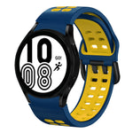 Bracelete de relógio em silicone respirável bicolor 20mm, para Samsung Galaxy Watch 5 Pro 45mm, para Samsung Galaxy Watch 4 40mm