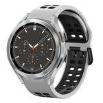 20mm Breathable Two-Color Silicone Watch Band, For Samsung Galaxy Watch 4 44mm, For Samsung Galaxy Watch 4 Classic 46mm