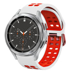20mm Breathable Two-Color Silicone Watch Band, For Samsung Galaxy Watch 4 44mm, For Samsung Galaxy Watch 4 Classic 46mm