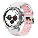 Correia de Relógio em Silicone Respirável Bicolor de 20mm, Para Samsung Galaxy Watch 4 Classic 42mm, Para Galaxy Watch Active 2