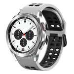 Correia de Relógio em Silicone Respirável Bicolor de 20mm, Para Samsung Galaxy Watch 4 Classic 42mm, Para Galaxy Watch Active 2