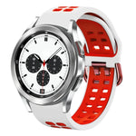 Correia de Relógio em Silicone Respirável Bicolor de 20mm, Para Samsung Galaxy Watch 4 Classic 42mm, Para Galaxy Watch Active 2