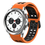 Correia de Relógio em Silicone Respirável Bicolor de 20mm, Para Samsung Galaxy Watch 4 Classic 42mm, Para Galaxy Watch Active 2