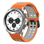 Correia de Relógio em Silicone Respirável Bicolor de 20mm, Para Samsung Galaxy Watch 4 Classic 42mm, Para Galaxy Watch Active 2
