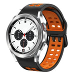 Correia de Relógio em Silicone Respirável Bicolor de 20mm, Para Samsung Galaxy Watch 4 Classic 42mm, Para Galaxy Watch Active 2