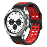 Correia de Relógio em Silicone Respirável Bicolor de 20mm, Para Samsung Galaxy Watch 4 Classic 42mm, Para Galaxy Watch Active 2