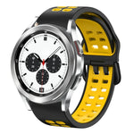 Correia de Relógio em Silicone Respirável Bicolor de 20mm, Para Samsung Galaxy Watch 4 Classic 42mm, Para Galaxy Watch Active 2