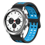 Correia de Relógio em Silicone Respirável Bicolor de 20mm, Para Samsung Galaxy Watch 4 Classic 42mm, Para Galaxy Watch Active 2