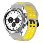 Correia de Relógio em Silicone Respirável Bicolor de 20mm, Para Samsung Galaxy Watch 4 Classic 42mm, Para Galaxy Watch Active 2