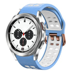 Correia de Relógio em Silicone Respirável Bicolor de 20mm, Para Samsung Galaxy Watch 4 Classic 42mm, Para Galaxy Watch Active 2