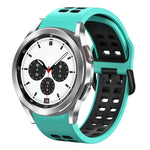 Correia de Relógio em Silicone Respirável Bicolor de 20mm, Para Samsung Galaxy Watch 4 Classic 42mm, Para Galaxy Watch Active 2