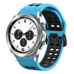 Correia de Relógio em Silicone Respirável Bicolor de 20mm, Para Samsung Galaxy Watch 4 Classic 42mm, Para Galaxy Watch Active 2