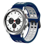 Correia de Relógio em Silicone Respirável Bicolor de 20mm, Para Samsung Galaxy Watch 4 Classic 42mm, Para Galaxy Watch Active 2