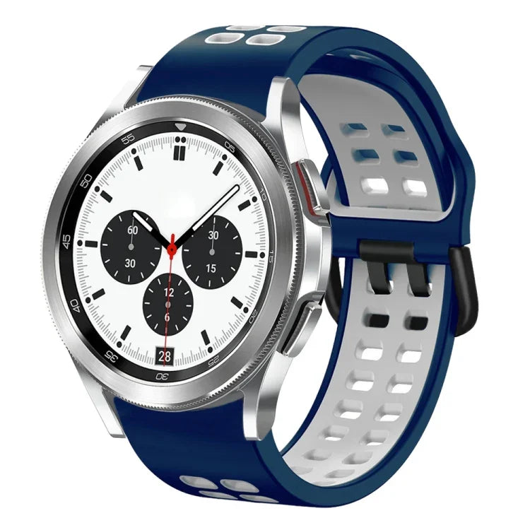 Correia de Relógio em Silicone Respirável Bicolor de 20mm, Para Samsung Galaxy Watch 4 Classic 42mm, Para Galaxy Watch Active 2