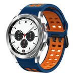 Correia de Relógio em Silicone Respirável Bicolor de 20mm, Para Samsung Galaxy Watch 4 Classic 42mm, Para Galaxy Watch Active 2