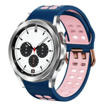 Correia de Relógio em Silicone Respirável Bicolor de 20mm, Para Samsung Galaxy Watch 4 Classic 42mm, Para Galaxy Watch Active 2