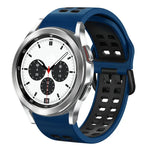 Correia de Relógio em Silicone Respirável Bicolor de 20mm, Para Samsung Galaxy Watch 4 Classic 42mm, Para Galaxy Watch Active 2