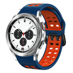 Correia de Relógio em Silicone Respirável Bicolor de 20mm, Para Samsung Galaxy Watch 4 Classic 42mm, Para Galaxy Watch Active 2