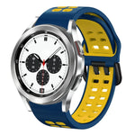 Correia de Relógio em Silicone Respirável Bicolor de 20mm, Para Samsung Galaxy Watch 4 Classic 42mm, Para Galaxy Watch Active 2