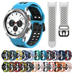Correia de Relógio em Silicone Respirável Bicolor de 20mm, Para Samsung Galaxy Watch 4 Classic 42mm, Para Galaxy Watch Active 2