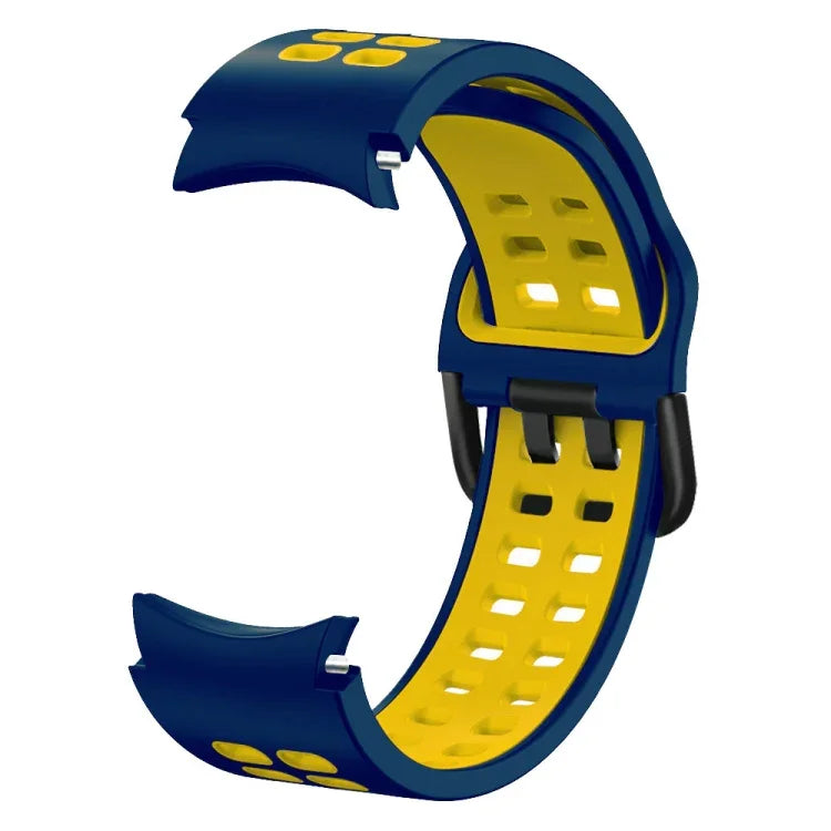 Correia de Relógio em Silicone Respirável Bicolor de 20mm, Para Samsung Galaxy Watch 4 Classic 42mm, Para Galaxy Watch Active 2